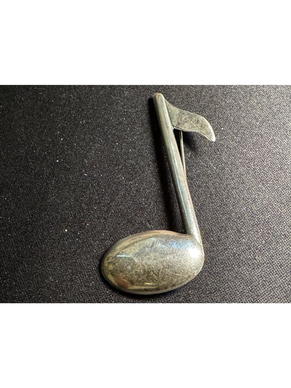 Vintage Beau Sterling Music Note Brooch